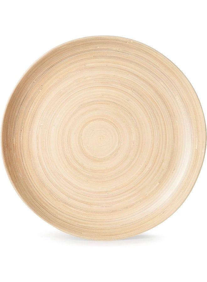 Joviton HOME 18PCS Bamboo Swirl Melamine Dinnerware Sets for 6 Plates and Bowls Sets Light Bamboo - Image 4