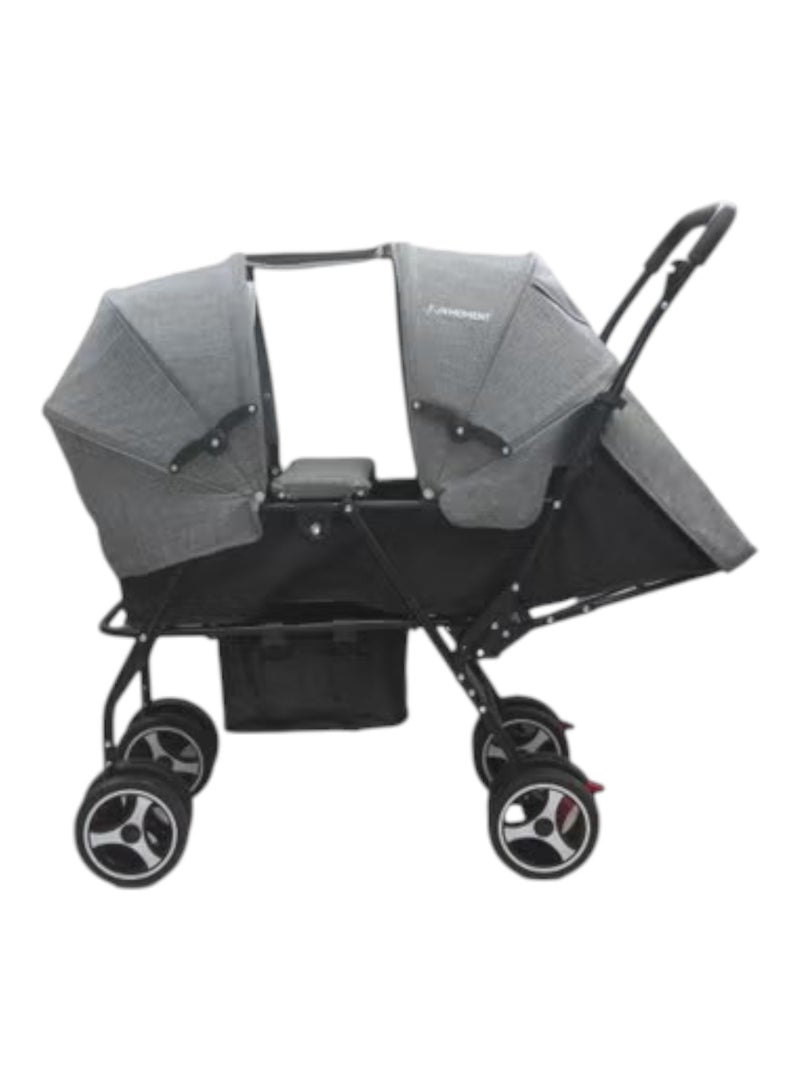 FUN MOMENT Double Folding Two-Seater Baby Stroller - Image 1