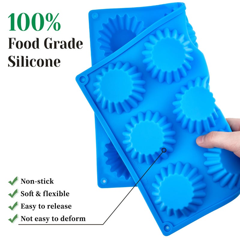 CLUEWR 3 PCS Peanut Butter Cup Molds, 12 Cavity Non-stick Silicone Chocolate Candy Molds for Fat Bombs - Image 3