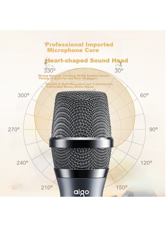 Patriots Aigo Dual-channel Microphone For Meetings, Home Use, U-segment, Stage, Anti-interference, Anti-howling, Speech Training, Broadcasting, Professional Stage, Wedding, And Performance - Image 2