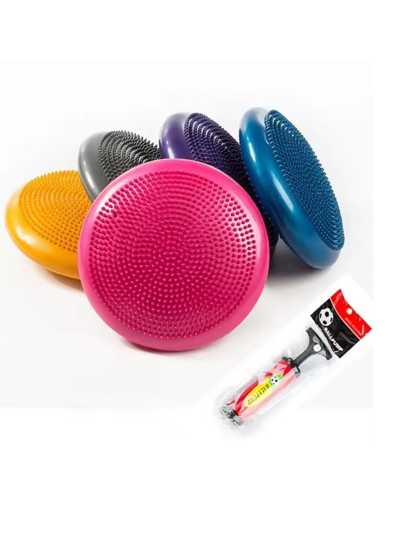 سبال كرة تدليك يوغا قابلة للنفخ متينة عالمية للصالة الرياضية واللياقة البدنية واليوغا ووسادة تدليك قرص التوازن المتذبذب - Image 1