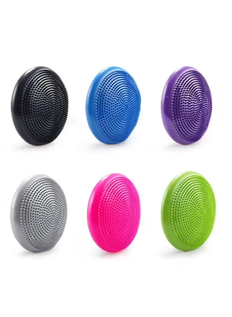 سبال كرة تدليك يوغا قابلة للنفخ متينة عالمية للصالة الرياضية واللياقة البدنية واليوغا ووسادة تدليك قرص التوازن المتذبذب - Image 3