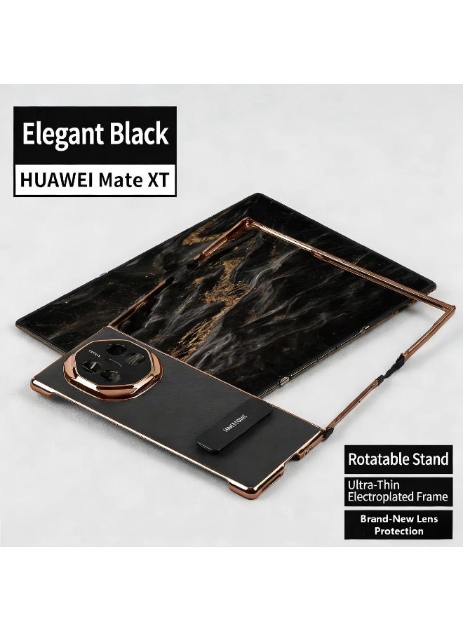 Case Compatible with Huawei Mate XT/Mate XT Ultimate(2024),With Lens Protection and Bracket,Anti-fingerprint Leather - Image 2