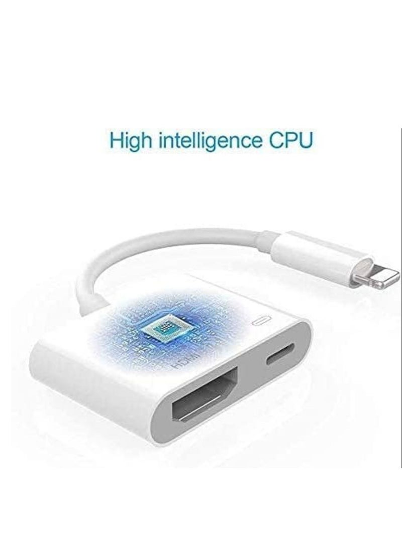 [Apple MFi Certified] Lightning to HDMI Digital AV Adapter,1080P Video & Audio Sync Screen Converter AV Adapter with Charging Port for iPhone HDMI Converter to HD TV/Projector/Monitor Support All iOS - Image 2