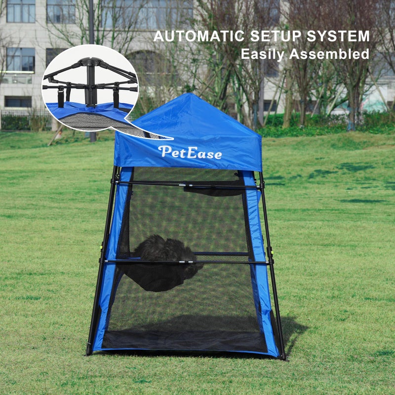 PetEase Catio Outdoor Cat Enclosure, 3-in-1 Extra Large Portable Cat Playpen with Tower Tent & Tunnel, Foldable Waterproof Mesh Catio for Indoor Outdoor Cats & Small Pets - Image 3