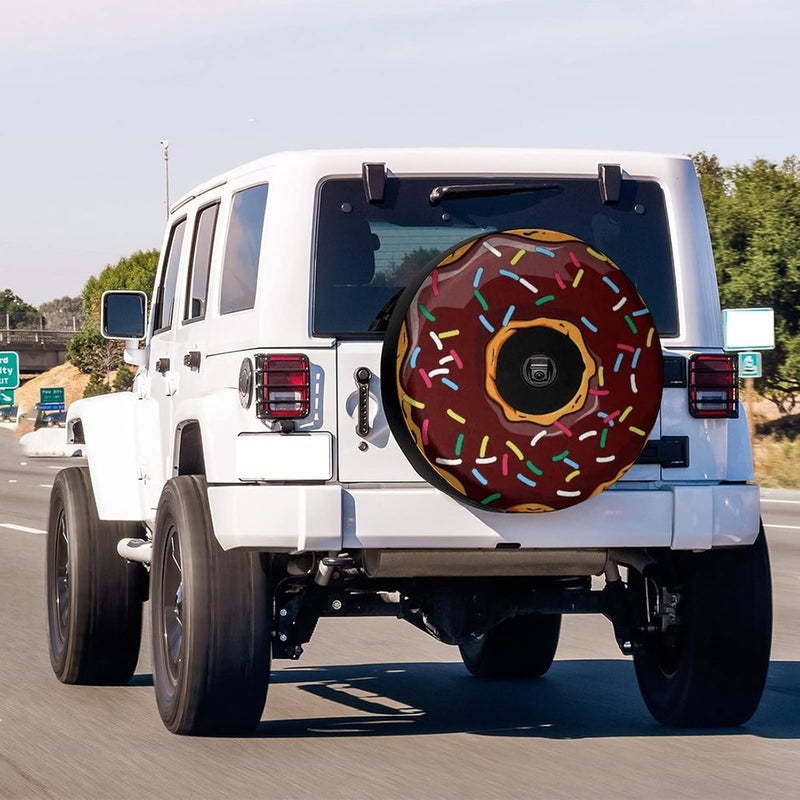 Foruidea Donut Spare Tire Cover with Backup Camera Hole - Image 2