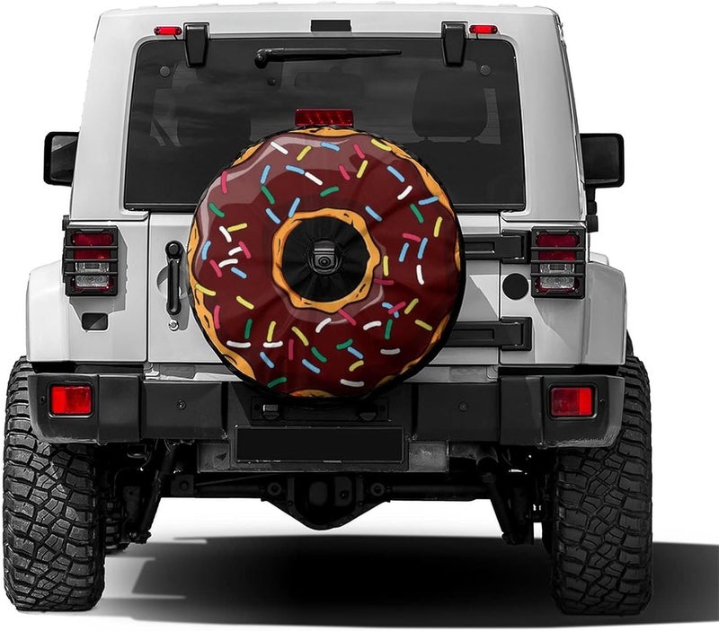 Foruidea Donut Spare Tire Cover with Backup Camera Hole - Image 1