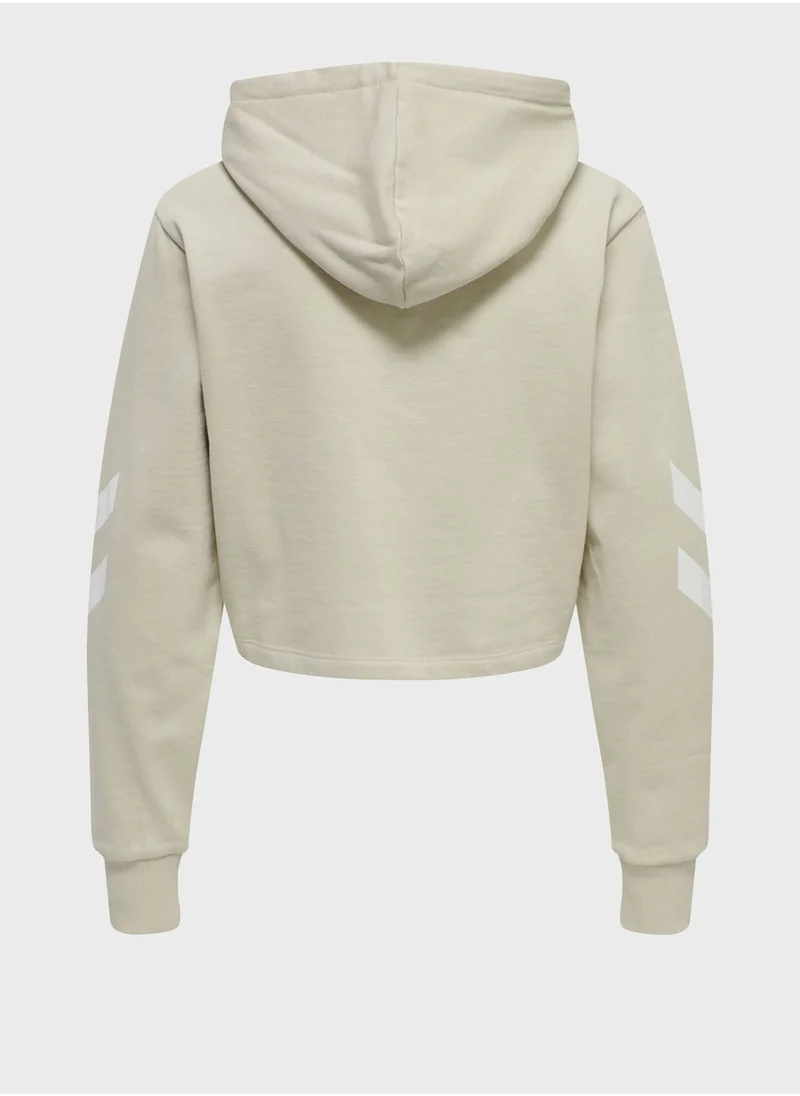 Hummel Logo Legacy Cropped Hoodie