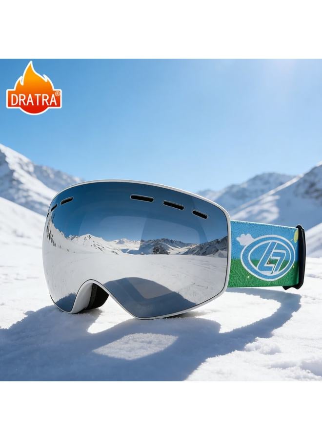 Dratra Kids Double-layer Anti-fog Ski Goggles Windproof Professional Outdoor Sports Gear For Boys And Girls Anti-glare Snow Blindness Protection - Image 1