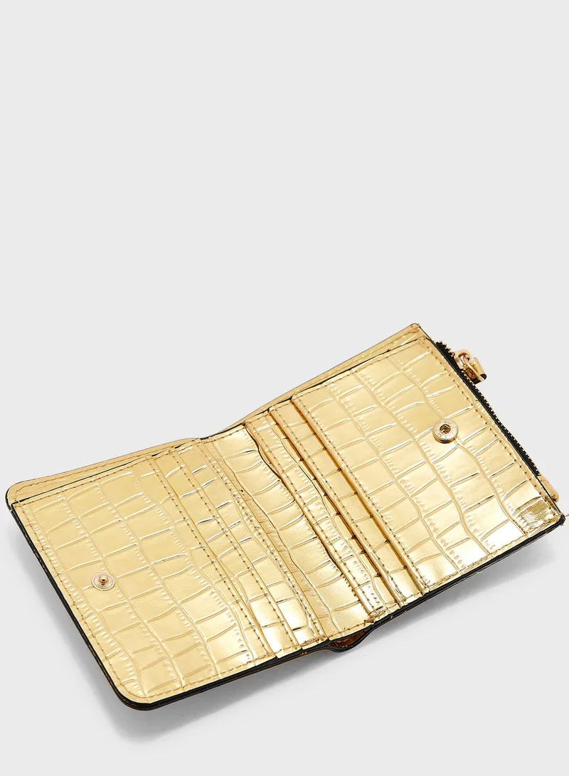 RIVER ISLAND Croc Zip Top Cardholder