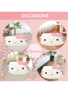 General Cute rugs, kawaii cartoon rugs, decorative round rugs for bedrooms, soft plush rugs with wool backing, decorative bedside rugs for bedrooms or living room  - Image 5
