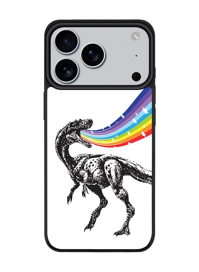 Stylizedd iPhone 17 Pro Case, [Compatible with MagSafe] Slim Magnetic cover Phone Case iPhone 17 Pro -Rainbow Dino - Image 1
