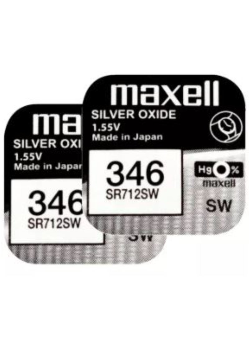 ماكسل قطعتين 346 / SR712SW بطاريات ساعة 1.55 فولت أكسيد الفضة