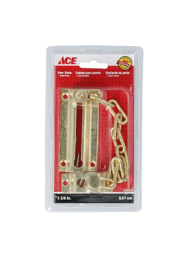 ACE Door Chain Bright Brass 3-3/8 Inch 5302161  - Image 1