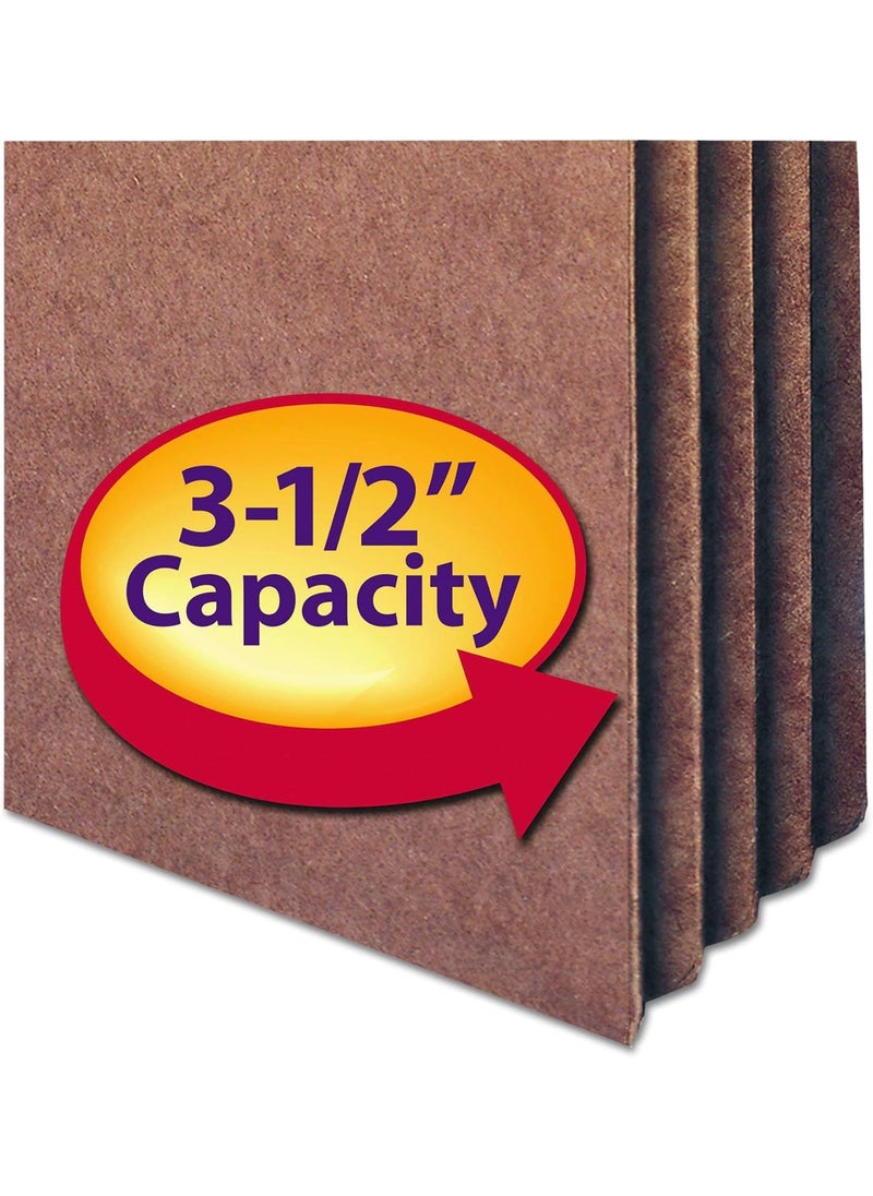 Smead Smead File Pocket StraightCut Tab 312 Expansion Letter Size Redrope 25 per Box 73224  - Image 2