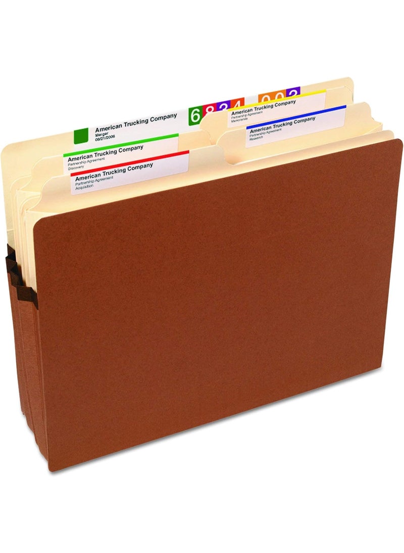 Smead Smead File Pocket StraightCut Tab 312 Expansion Letter Size Redrope 25 per Box 73224  - Image 4