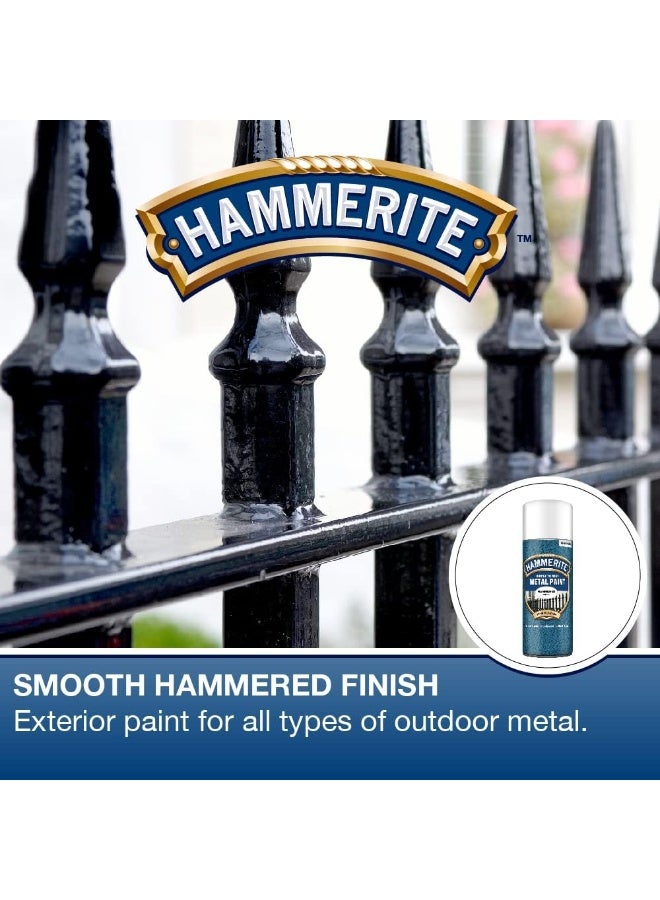 Hammerite 5084784 طلاء معدني: أبيض مطروق 400 مل (بخاخ) - Image 2