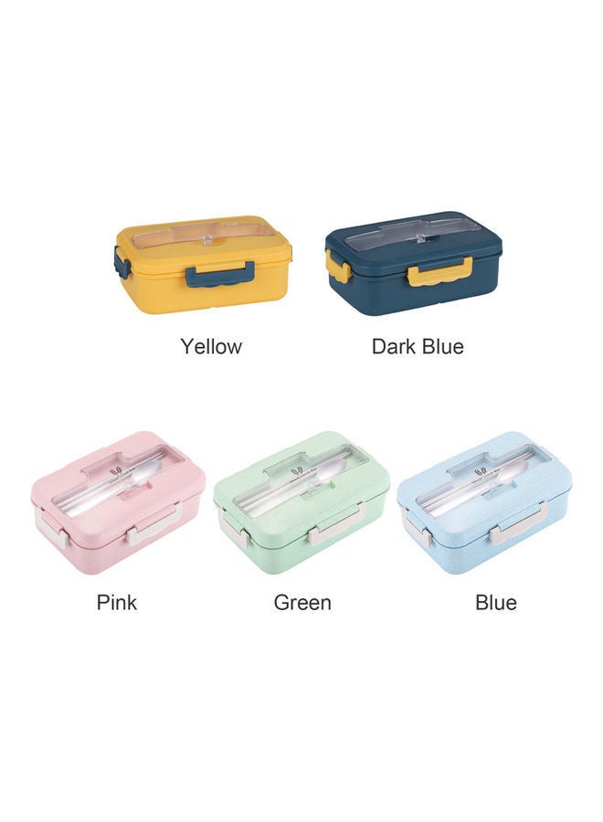 Stainless Steel Portable Lunch Box Green 21.50x7.50x14.50cm - Image 3