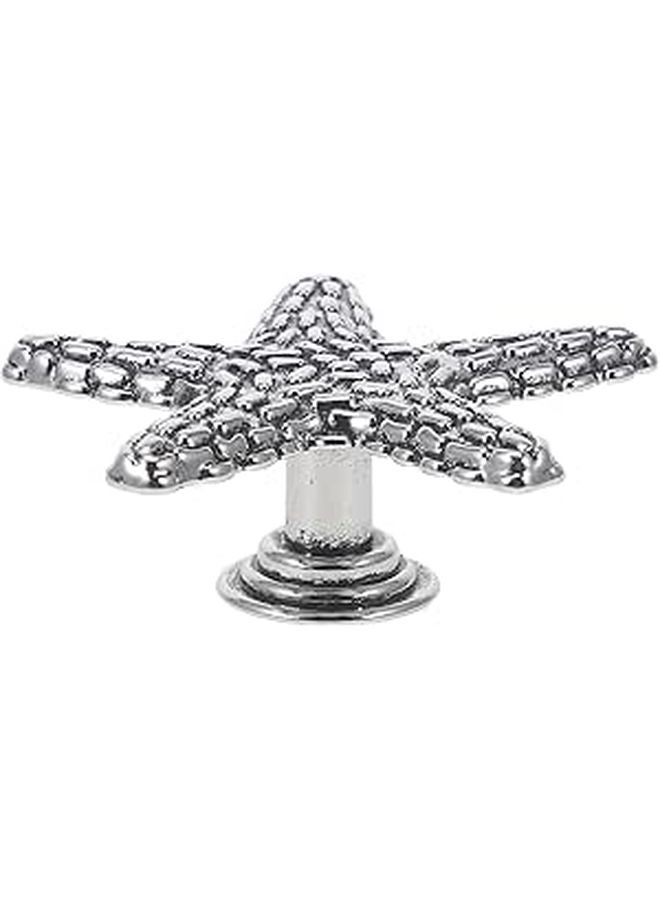 Antique Silver Sea Creature Cabinet Knob 4mm Single Hole Drawer Pull Handle - Image 1