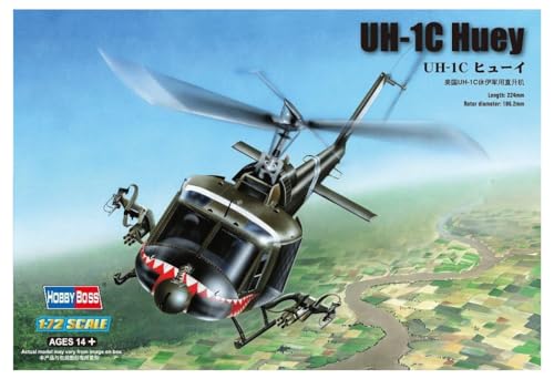 Hobby Boss UH1C Huey Helicopter Model Building Kit - Image 1