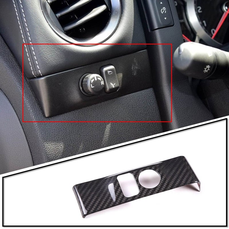 TOYCIDFG Car Dashboard Sideview Mirror Adjust Button Frame Cover Trim for Nissan GTR R35 20082016 Carbon Fiber Car Decoration Accessories Carbon Fiber Pattern
