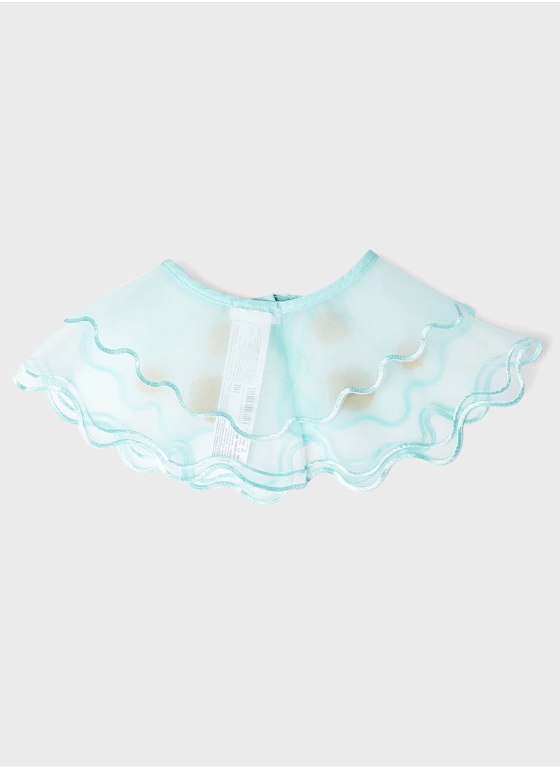 MANGO Floral Applique Organza Collar Light  - Image 2