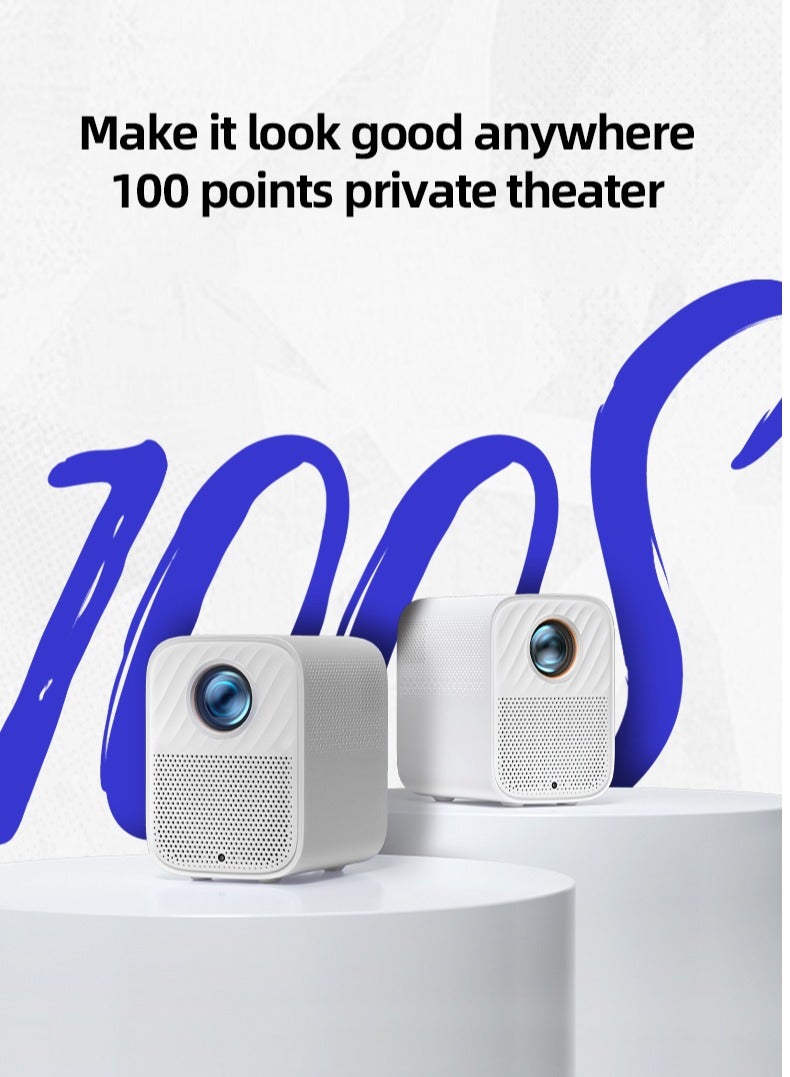 Lenovo Lenovo Xiaoxin 100S Projector, 650 ANSI, 1080P, Auto Focus, 2*5W Speaker, WiFi 6, Bluetooth 5.0  - Image 2