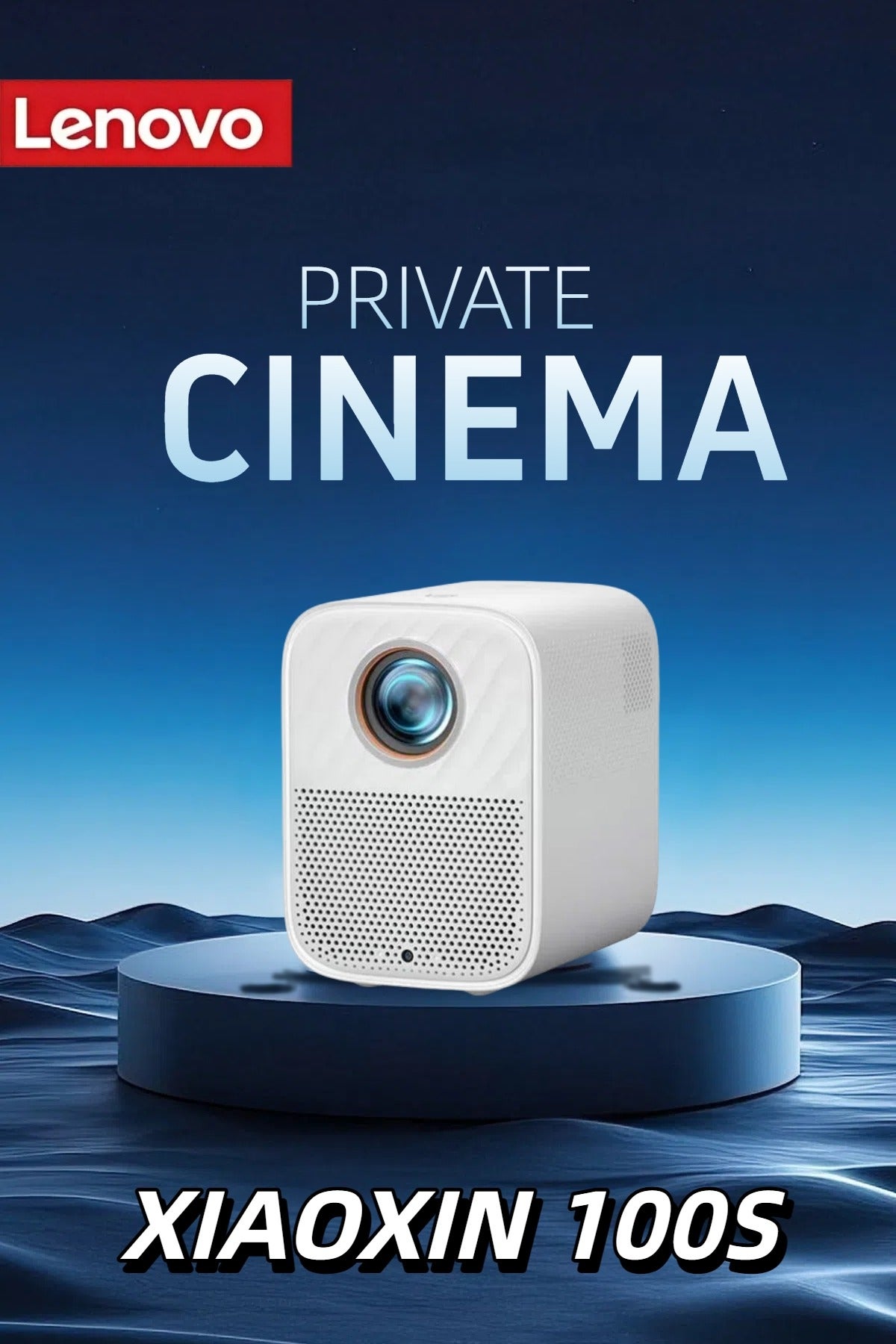 Lenovo Xiaoxin 100S Projector ,Home Ultra HD 1080P High-Brightness Projector , Mobile Home Theater Smart Projector with Wifi 6 dual-band, Bluetooth 5.0 - Supports Android/iOS/Windows/TV Stick/HDMI/USB