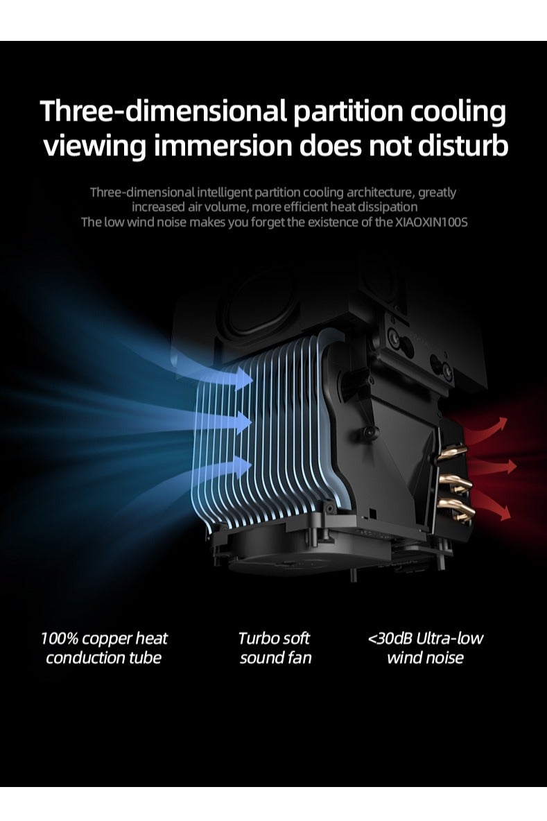 Lenovo Lenovo Xiaoxin 100S Projector ，Home Ultra HD 1080P High-Brightness Projector , Auto Focus Projector, Supports both wireless and wired connections,including Wi-Fi and Bluetooth. - Image 2