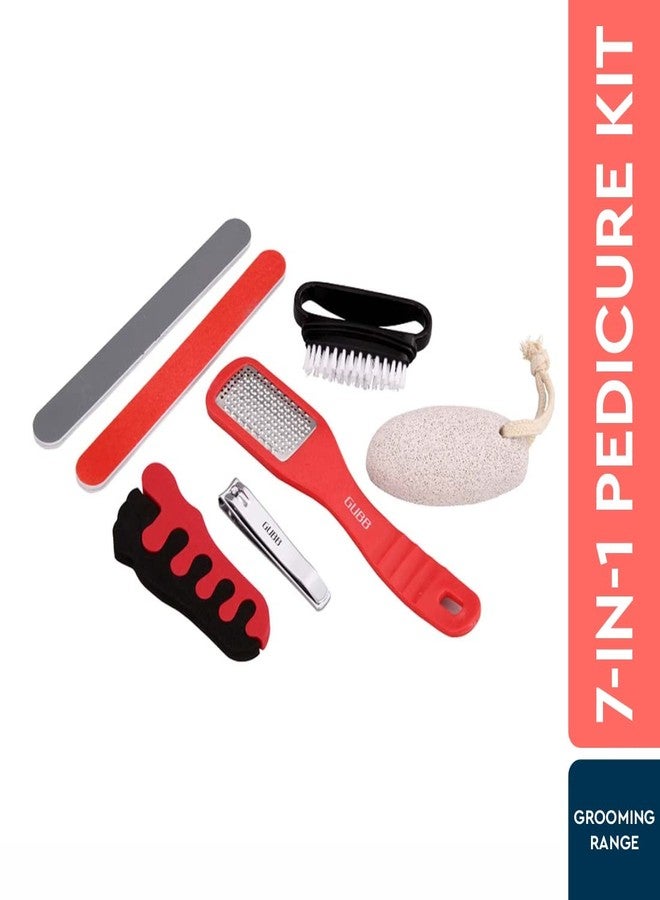 GUBB Pedicure Kit 7 in 1 - Nail Clipper, Pumice Stone, Nail Buffer, Nail Brush, Foot Rasp, Toe Spacer - Professional Foot Care Set for Home Pedicures - Essential Nail and Foot Tools from the GUBB Store for a Complete and Relaxing Pedicure Experience - Image 2