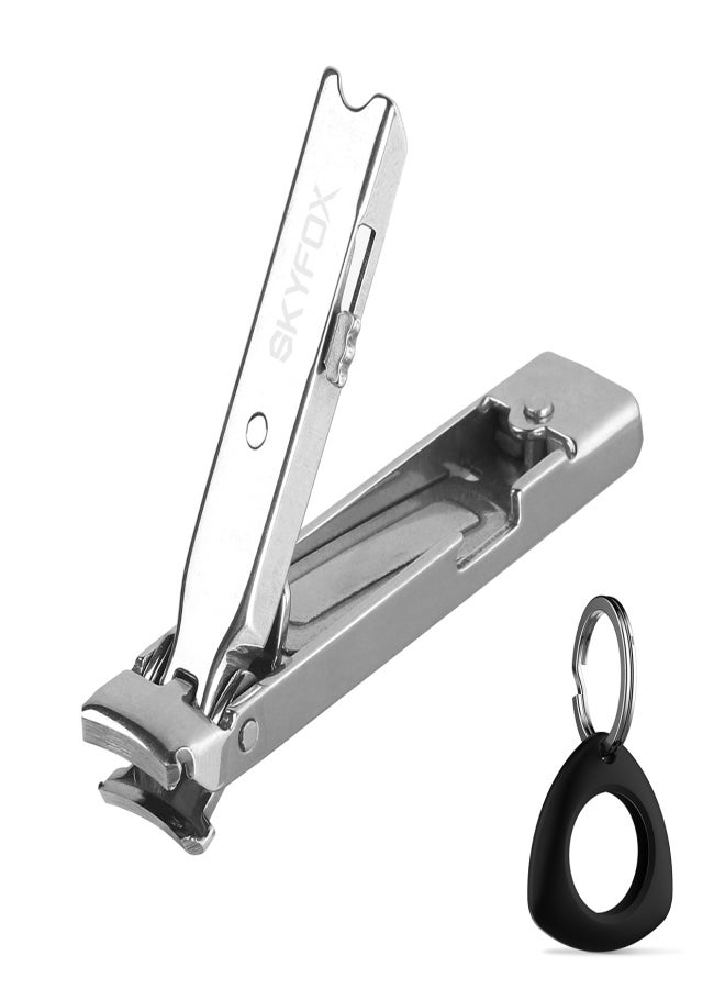 SKYFOX Mini EDC Folding Keychain Manicure Sets, Nail Clipper with File, Box Opener, Mini Pry bar, Small Multi-function Pocket Tool for Outdoor Travelling Camping With Silicon AirTag Case Skyfox - Image 1
