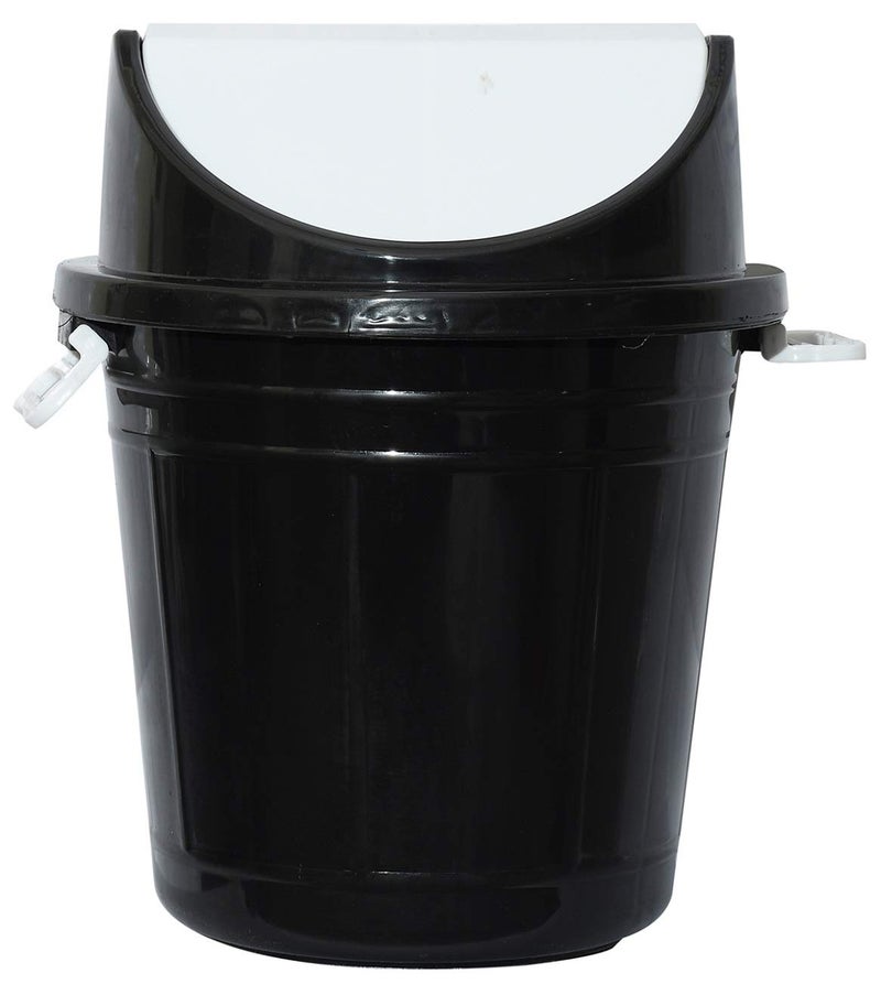 Kuber Industries Kuber Industries Swing Lid Plastic DustbinDustbin for Home Office FactoryCapicity 30 LitersBig Dustbin Black  - Image 3