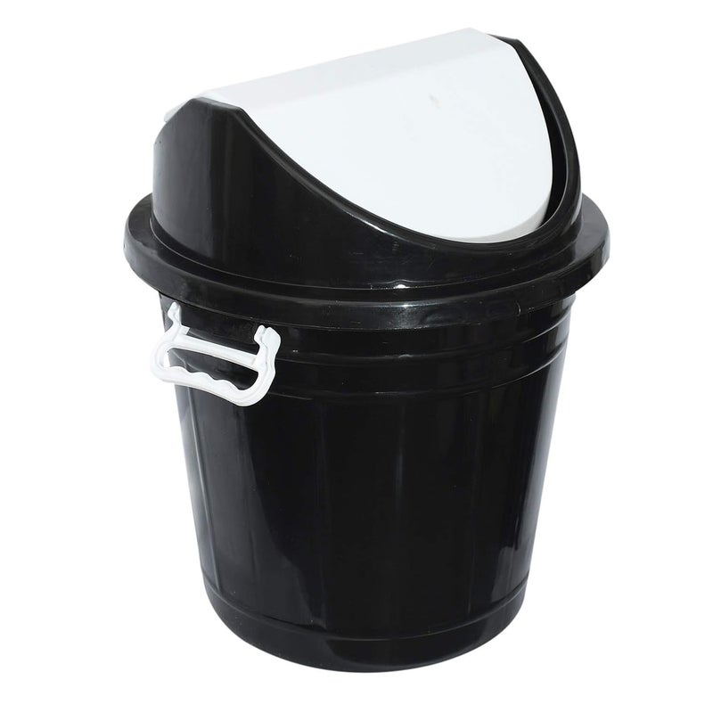 Kuber Industries Kuber Industries Swing Lid Plastic DustbinDustbin for Home Office FactoryCapicity 30 LitersBig Dustbin Black  - Image 4
