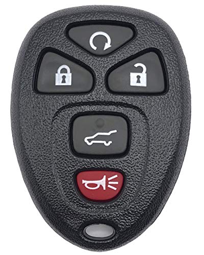 Grakest Replacement Key Fob Cover Fit for 2007 2008 20092016 Chevy GMC Pontiac Saturn Suzuki Cadillac Buick Keyless Entry Remote Key Case Button Pad Black 5 Buttons - Image 1