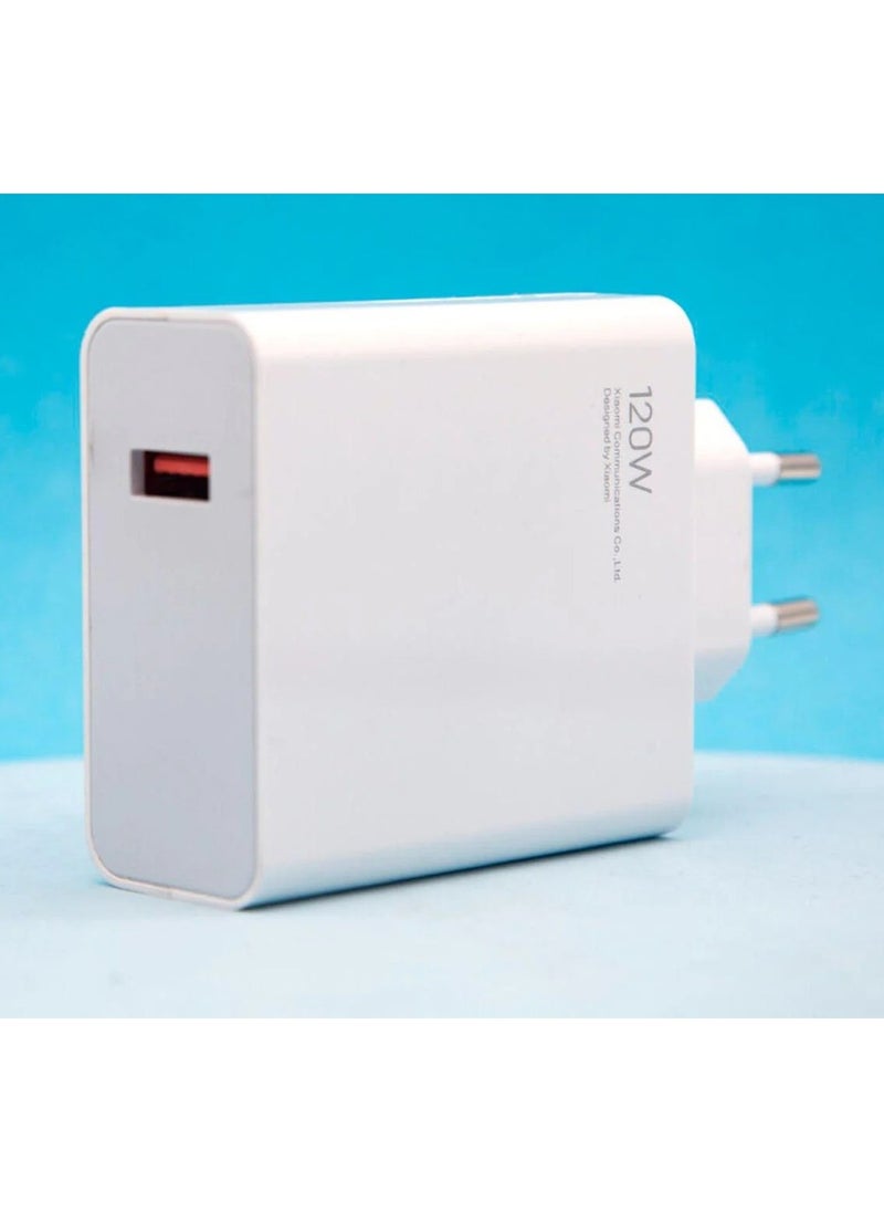 Generic Fast Charger 120W Qc 4.0 Turbo Adapter Charger With USB-C Cable For Mi Xiaomi Devices  - Image 2