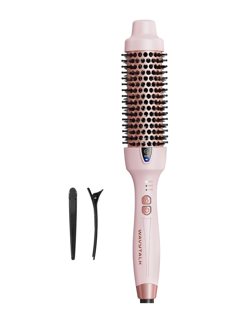Wavytalk Thermal Brush, 1.5 Inch Negative Ion Thermal Round Brush Creates Salon-quality Blowouts, lonic Frizz Reduction Makes Hair Shinier & Smoother (Millennial Pink) - Image 1