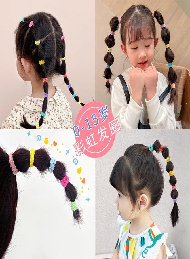 Plenteous Colorful Elastic Rubber Bands Seamless Cotton Hair Bands for Women Girls and Kids Baby - Versatile Hair Ties Ponytail Holders Headband Hair Accessories - 45 pc, Multi Color. - Image 5