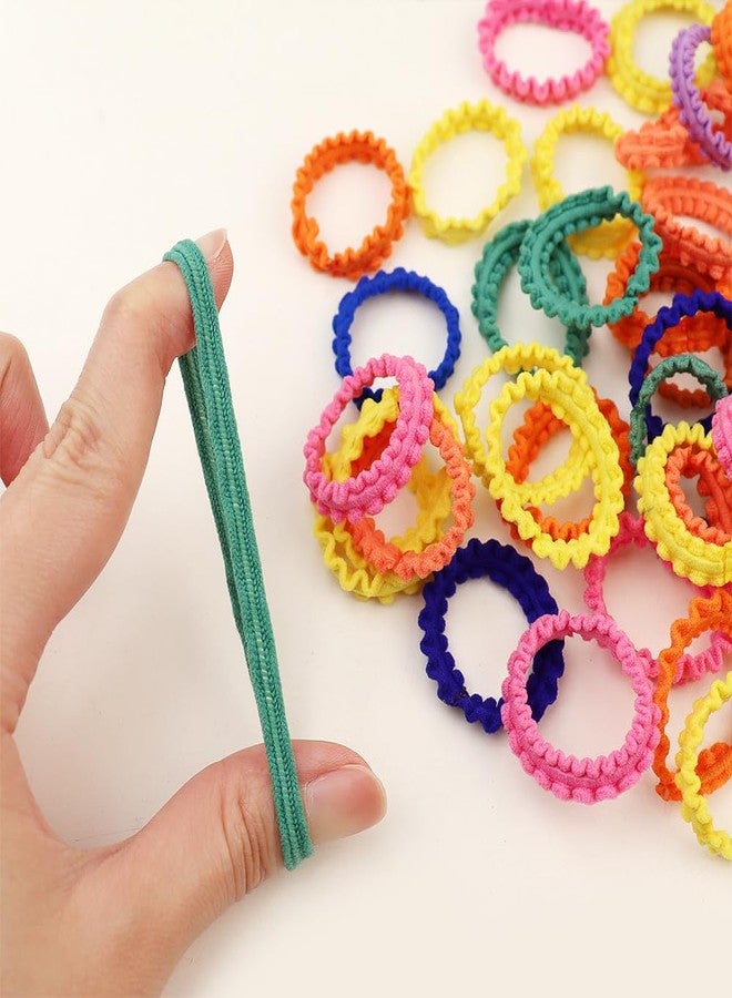 Plenteous Colorful Elastic Rubber Bands Seamless Cotton Hair Bands for Women Girls and Kids Baby - Versatile Hair Ties Ponytail Holders Headband Hair Accessories - 45 pc, Multi Color. - Image 4