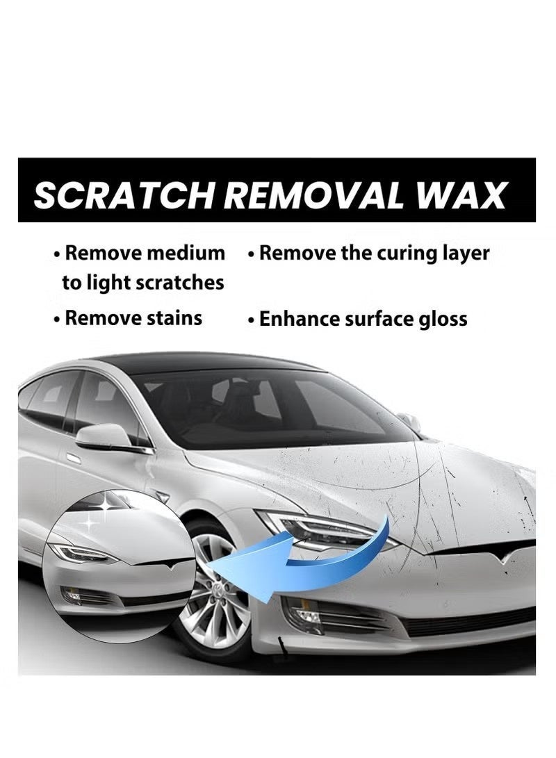 RAYHONG Car Scratch Repair Wax Car Scratch Remover Paint Restorer Deep Scratch Repair Kit With Sponge And Wipe 120ml - Image 2