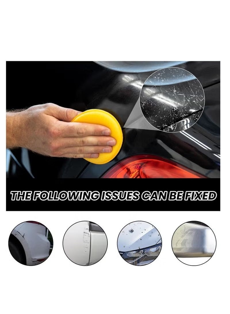 RAYHONG Car Scratch Repair Wax Car Scratch Remover Paint Restorer Deep Scratch Repair Kit With Sponge And Wipe 120ml - Image 4