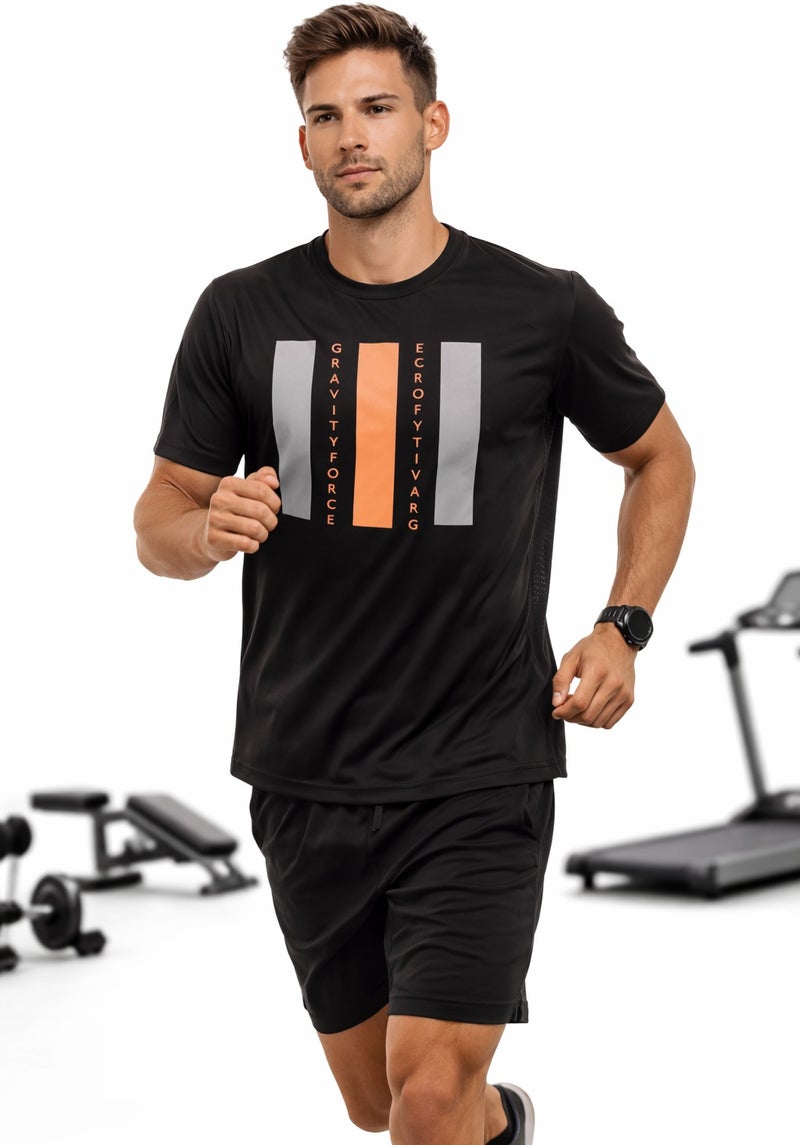 Gravity Force Men’s Compression Gym T-Shirt | Quick Dry Breathable Athletic Fit | Sweat-Wicking Workout Running Sports Tee | Lightweight Muscle Fit Activewear - Image 5