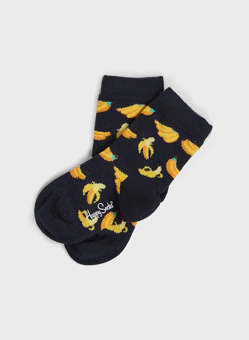 Happy Socks Kids 4 Pack Classic Crew Socks