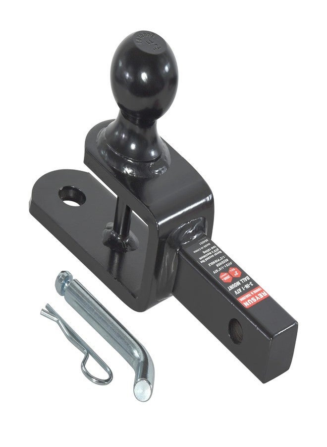 REYSUN 864031 3 in 1 ATV/UTV Trailer Hitch Towing Ball Mount with 2 inch Trailer Ball, Fits 1-1/4 inch Hitch Receiver - Image 3