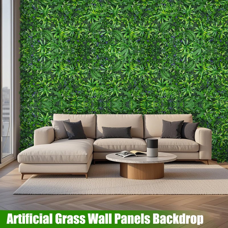 Evernature Artificial Grass Wall Panels, 20"x20" 12pcs Hedge Grass Backdrop, UV-Anti Fake Greenery Plant Boxwood Panels, Green Wall Decor for Outdoor Indoor Patio Garden Backyard - Image 4
