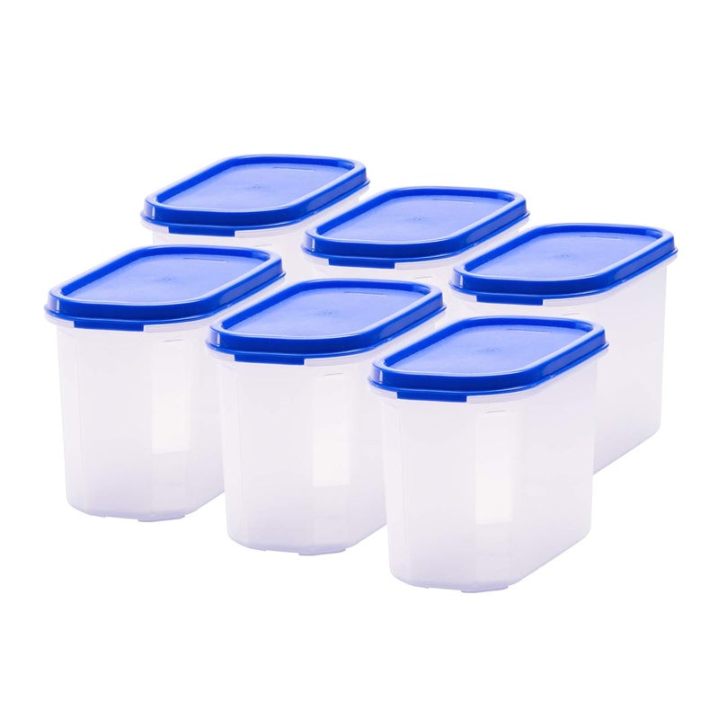 Varmora DSTG0227003 Plastic Container - 1200 ml, Pack of 6, Blue - Image 1