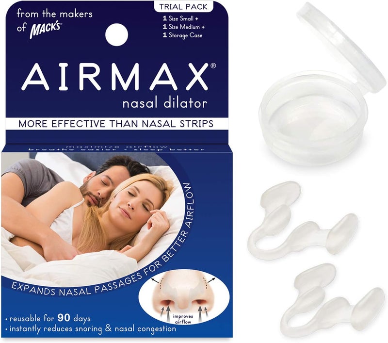 AIR MAX AIRMAX Nasal Dilator for Better Sleep - Natural, Comfortable, Anti Snoring Device, Snoring Solution for Maximum Airflow and Easier Breathing (Small and Medium) - Image 1