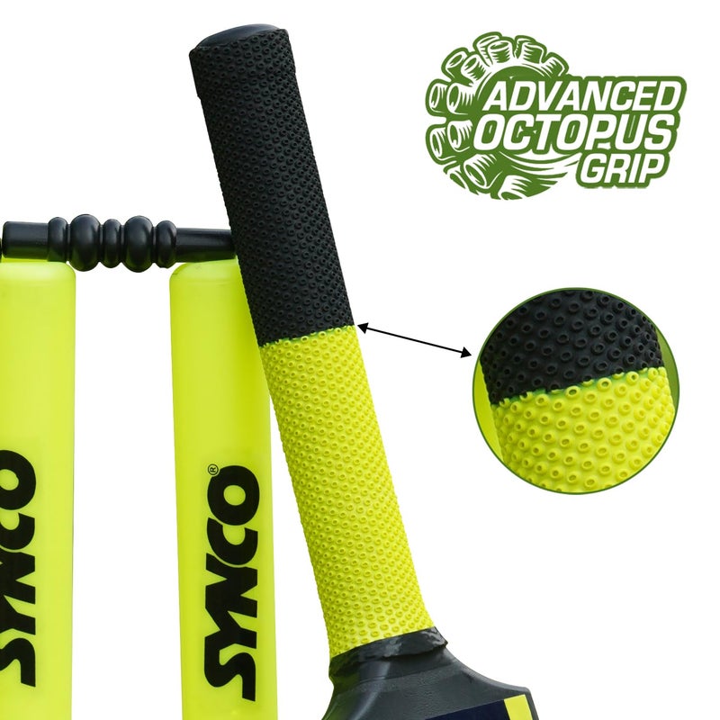 synco Defender Plastic Cricket Bat - Full Size Bat (34 X 4.5 Inch) for All Age Group (Black) - Image 4