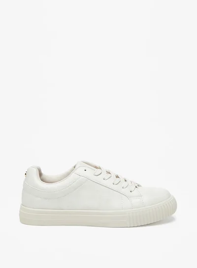 Flora Bella By Shoexpress Women's Solid Lace-Up Low Ankle Casual Shoes Sneakers