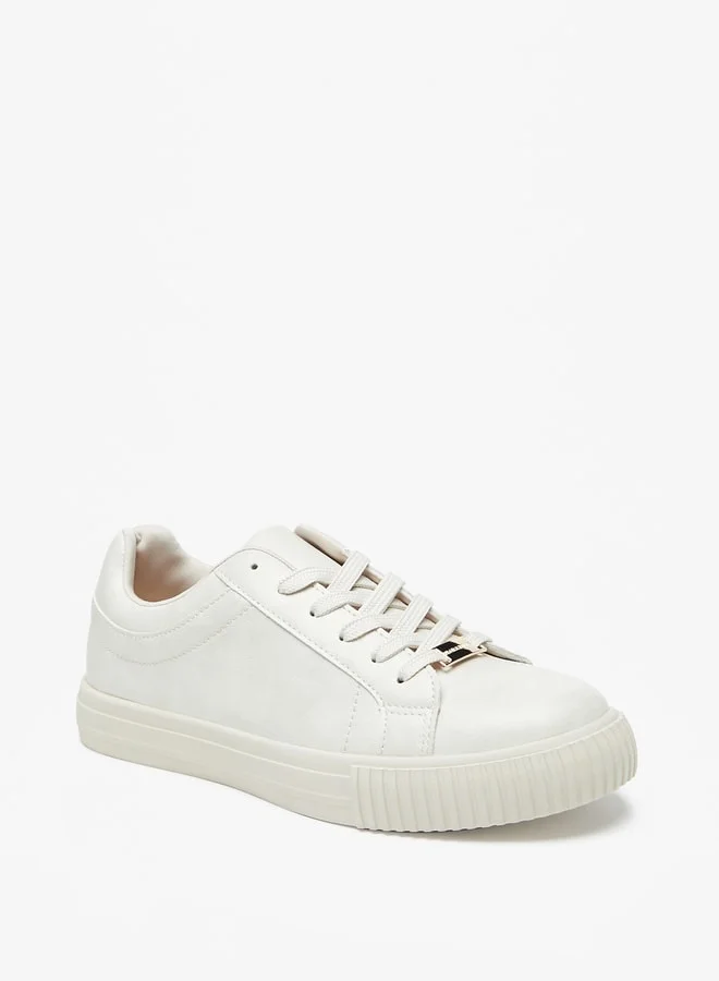 Flora Bella By Shoexpress Women's Solid Lace-Up Low Ankle Casual Shoes Sneakers