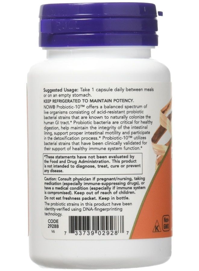 now Probiotic10 50 Billion - Now Foods - 50 - VegCap -(Pack of 2) - Image 2